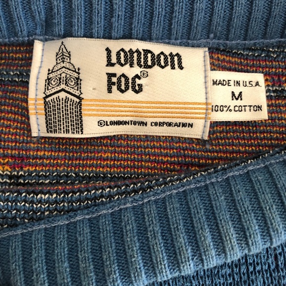 Men’s Vintage London Fog 100% Cotton Pullover Crewneck Sweater Medium - Picture 6 of 15